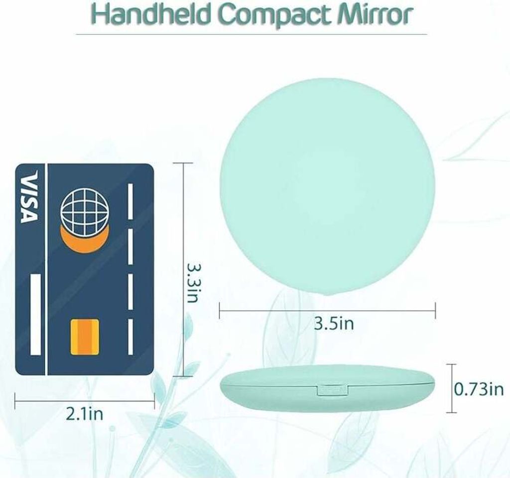 LED-Kompaktspiegel, Wiederaufladbarer Kompaktspiegel mit 1-facher/10-facher Vergrößerung, Kleiner dimmbarer Reise-Schminkspiegel