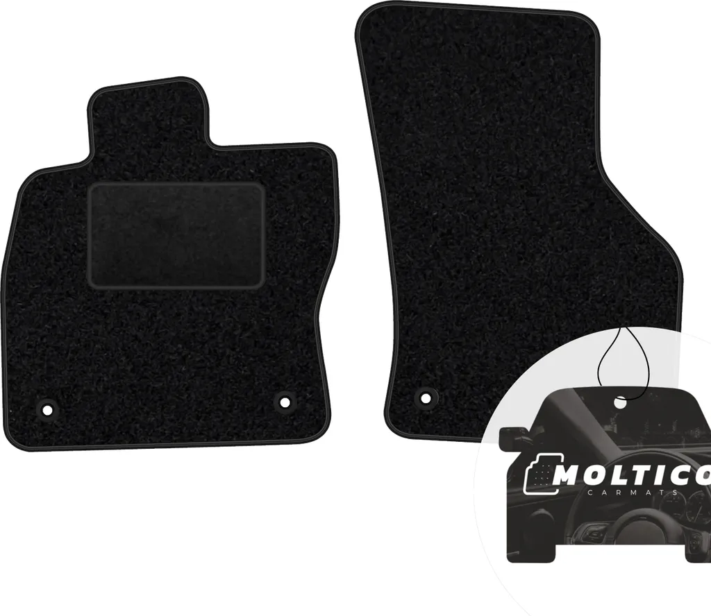 Tappetini Auto In Velluto Su Misura Per Opel Astra H (2003-2010), Set Anteriore 2 Pezzi, Nero, Fondo Antiscivolo, Qualità Basic - 3