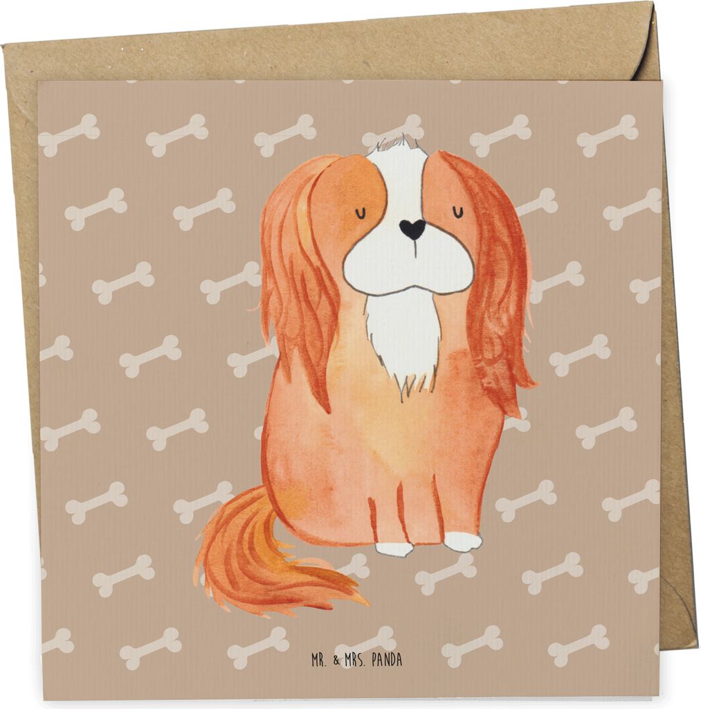 Mr. & Mrs. Panda Klappkarte Hund Cavalier King Charles Spaniel - Hundeglück - Geschenk, Sprüche, Glückwunschkarte, Schlappohren, faltkarte, Spru...