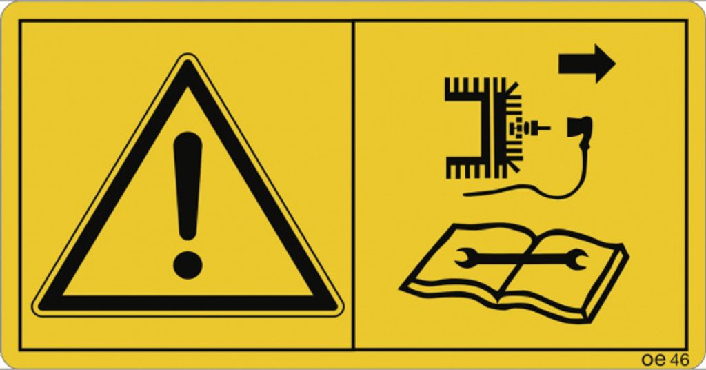 Dreifke Aufkleber - Vor Reparatur-, Wartungs- u. Reinigungsarbeiten...,Folie...