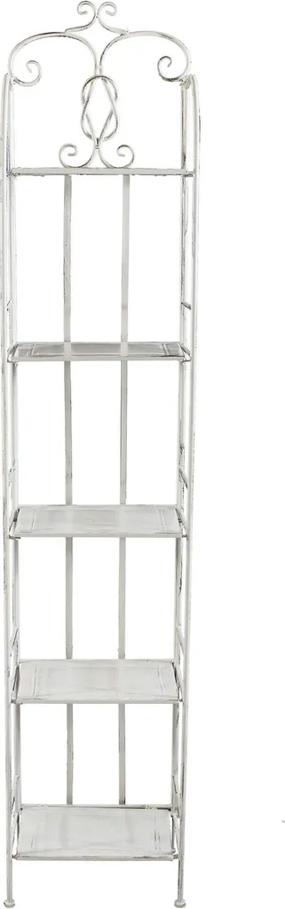 Étagère en acier blanc vieilli à 5 niveaux avec structure renforcée - 7