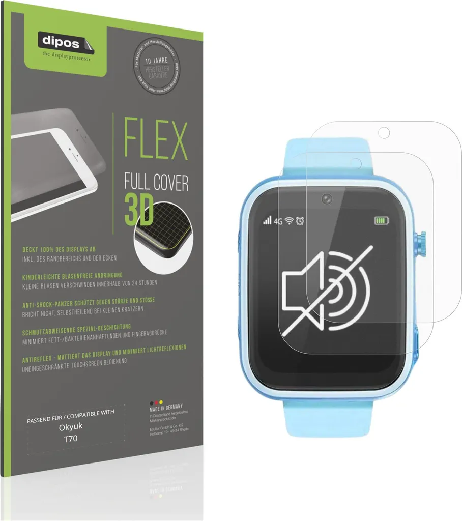 Protezione Okyuk T70: Kit 2x Pellicole Opache Anti-Impatto PET