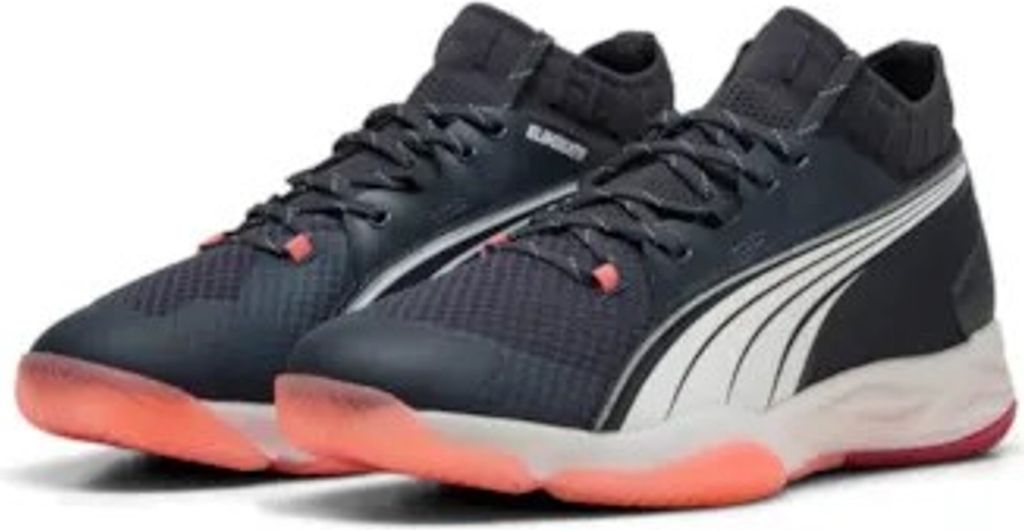 Puma Eliminate NITRO SQD Hallenschuhe Unisex parisian night weiß glowing rot Gr 42