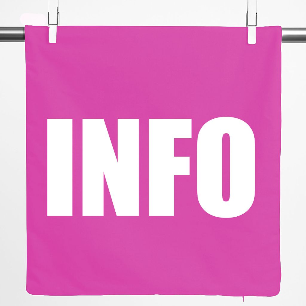Huuraa Kissenbezug Info Symbol 40x40cm Fuchsia Baumwolle Dekokissenbezug Geschenkidee