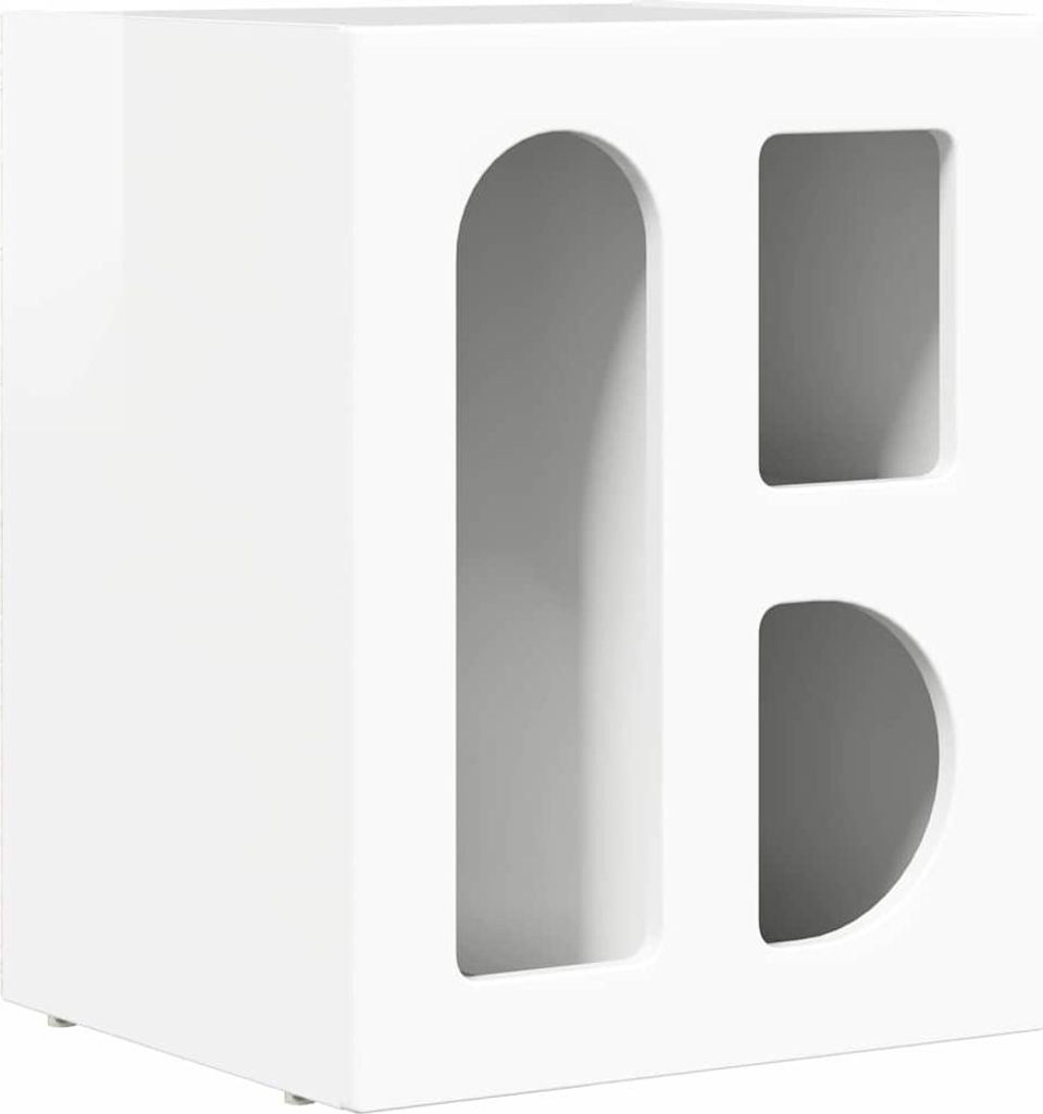 Nachttisch Hochglanz Weiß 40 x 35 x 50 cm Holzwerkstoff