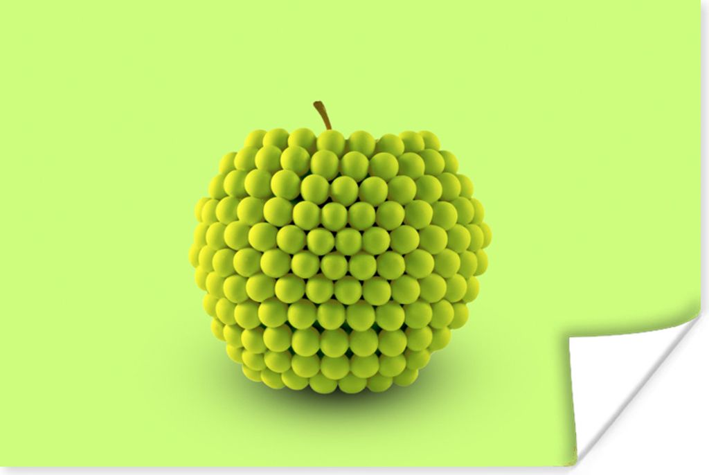 MuchoWow Poster Künstlicher Apfel 90x60 cm - Schlafzimmer