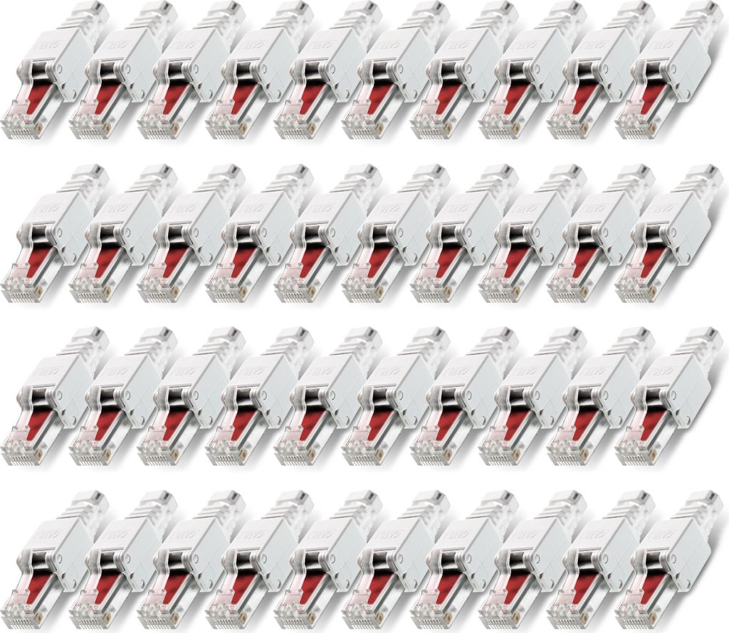 Netzwerkstecker 40x Cat6 RJ45 Stecker Netzwerk Montage Produktbild 