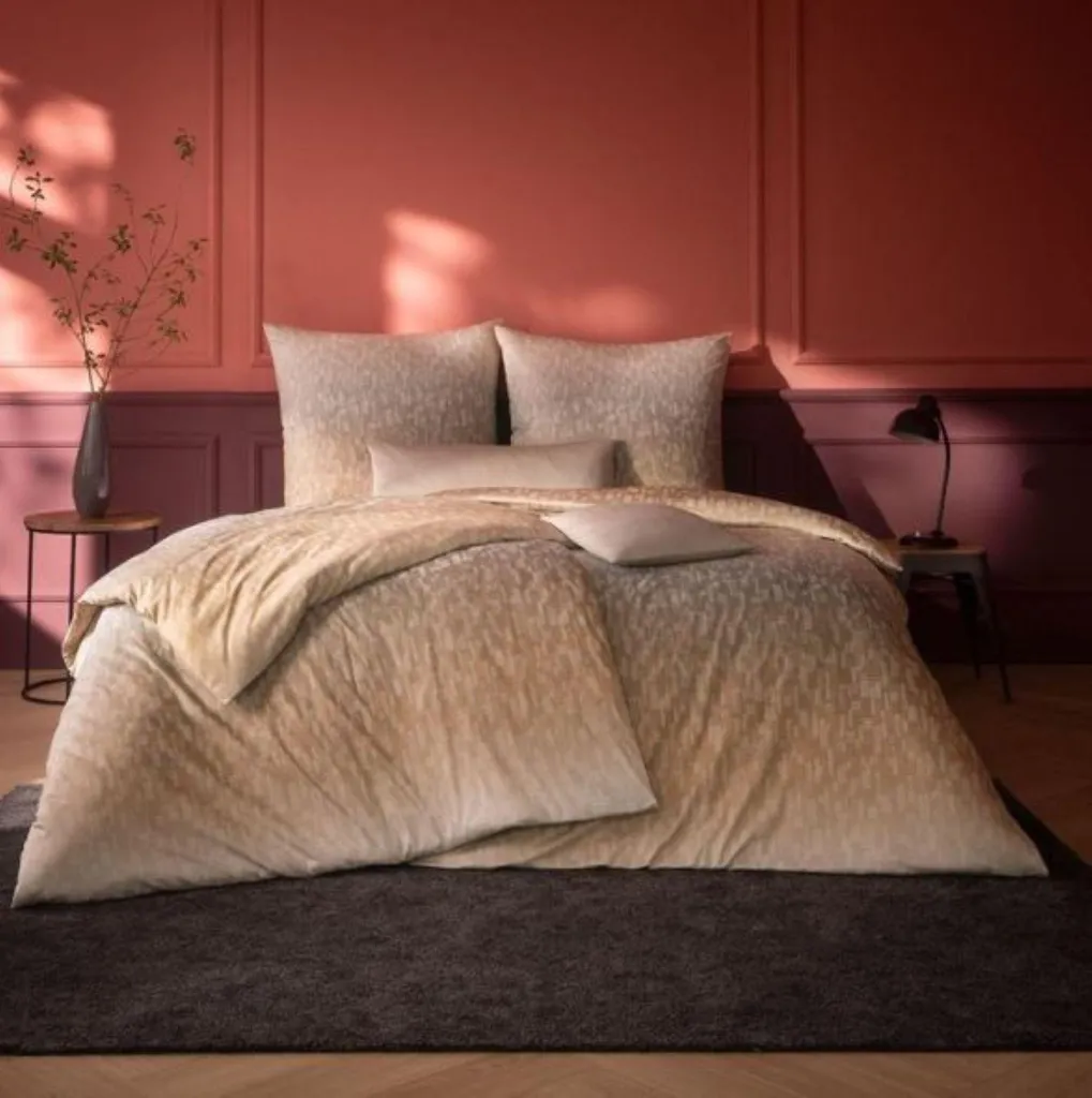 Linge de Lit Viktor Caramel Estella : Jersey Interlock Sans Repassage