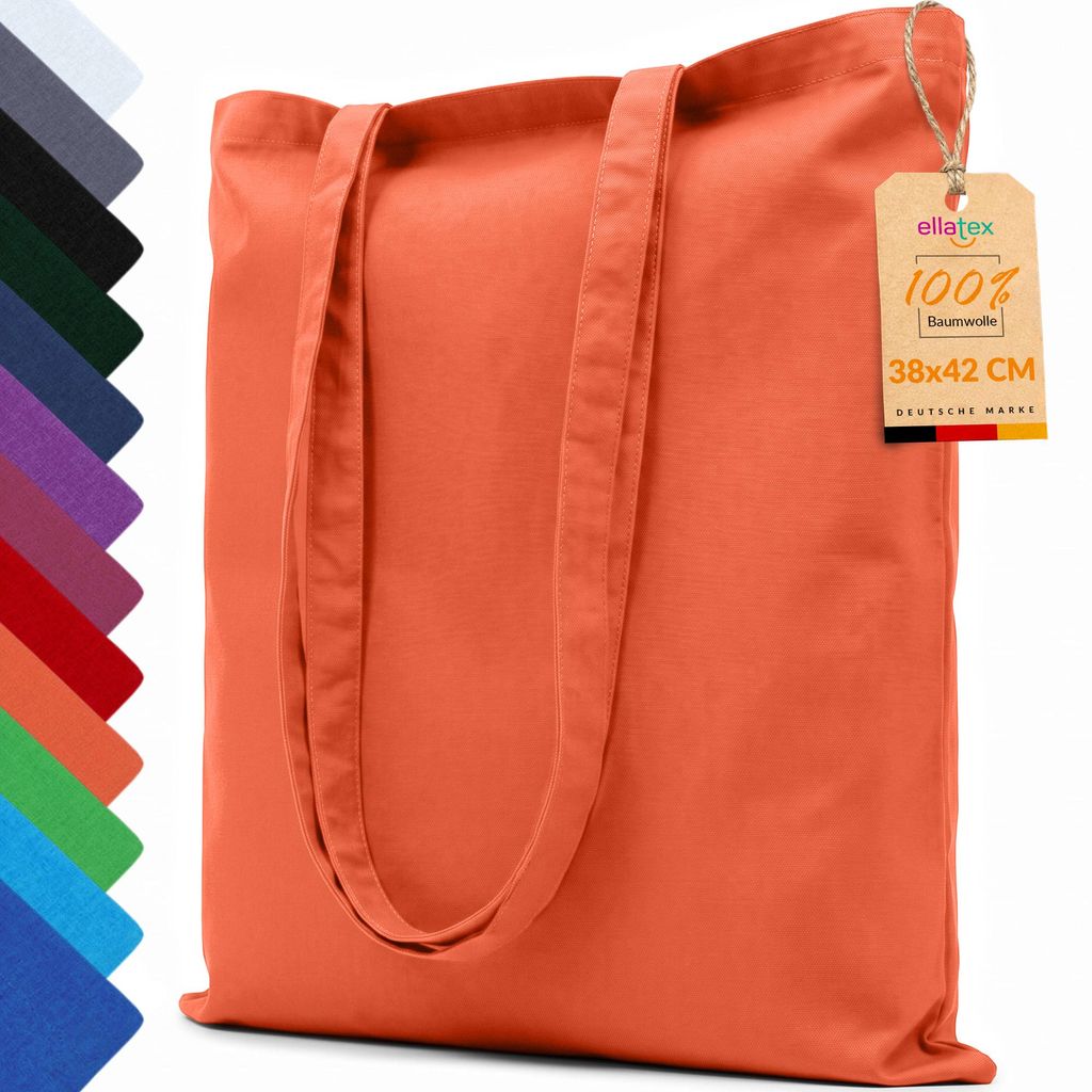 EllaTex Baumwolltasche 38x42 cm – Stoffbeutel aus 100% Produktbild 