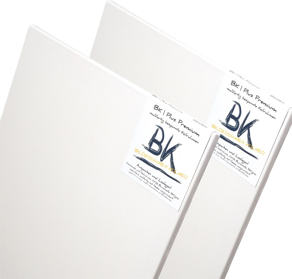 2 B.K. PLUS Leinwände | 80x100 cm | auf Keilrahmen, 100% Baumwolle