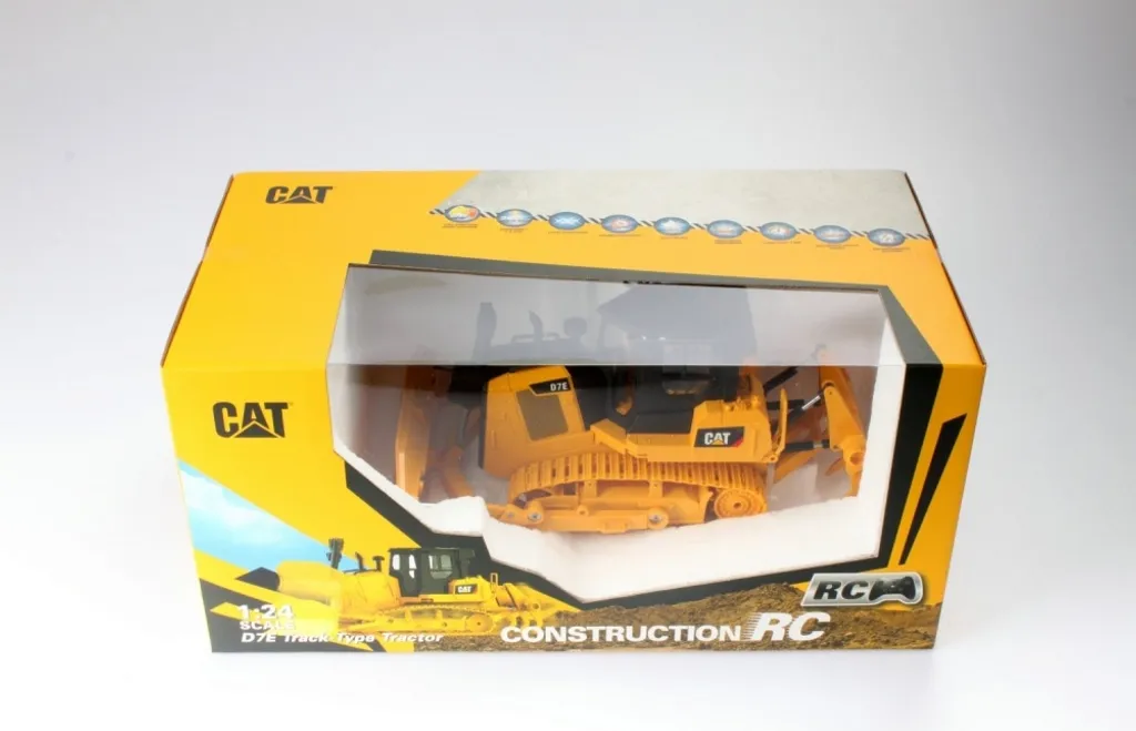 Bulldozer RC CAT D7E Carrera avec Lame Mobile et Sons Réalistes 1:24 - 4