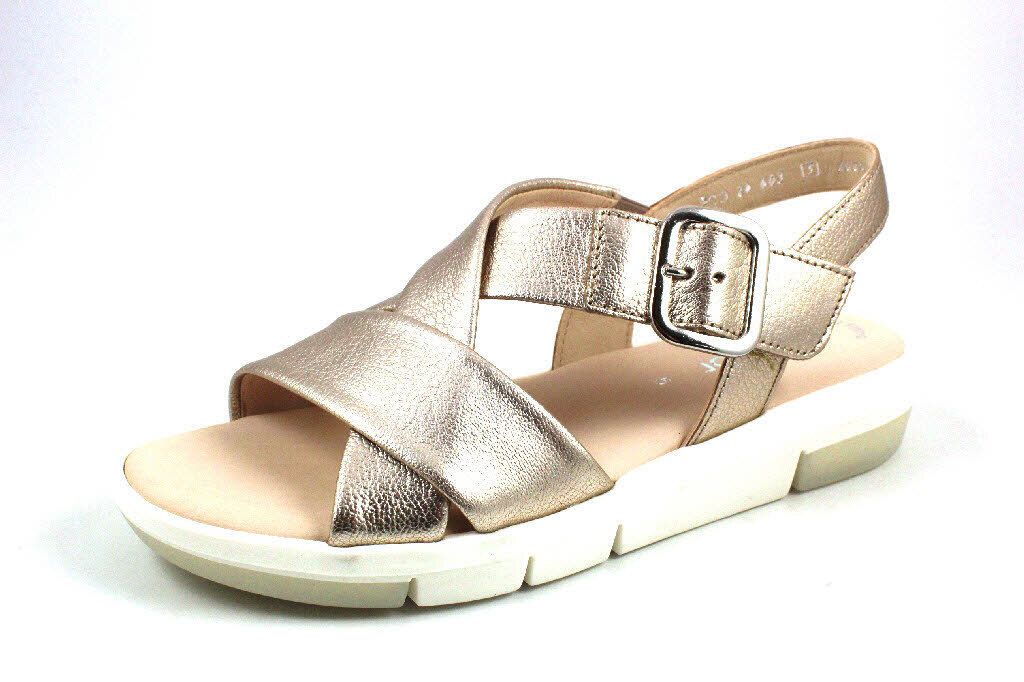 Gabor Comfort Plateausandale - Puder Leder Größe: 37.5 Normal