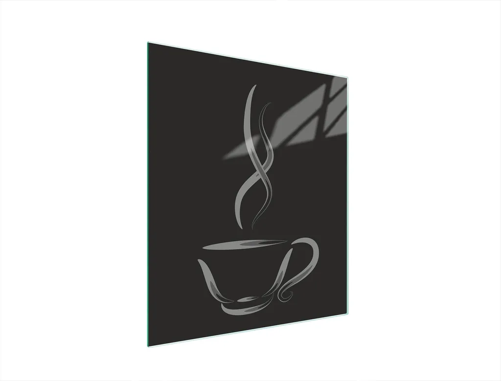Tagliere in Vetro 45x52 Caffè | Coprifornelli Igienico e Resistente