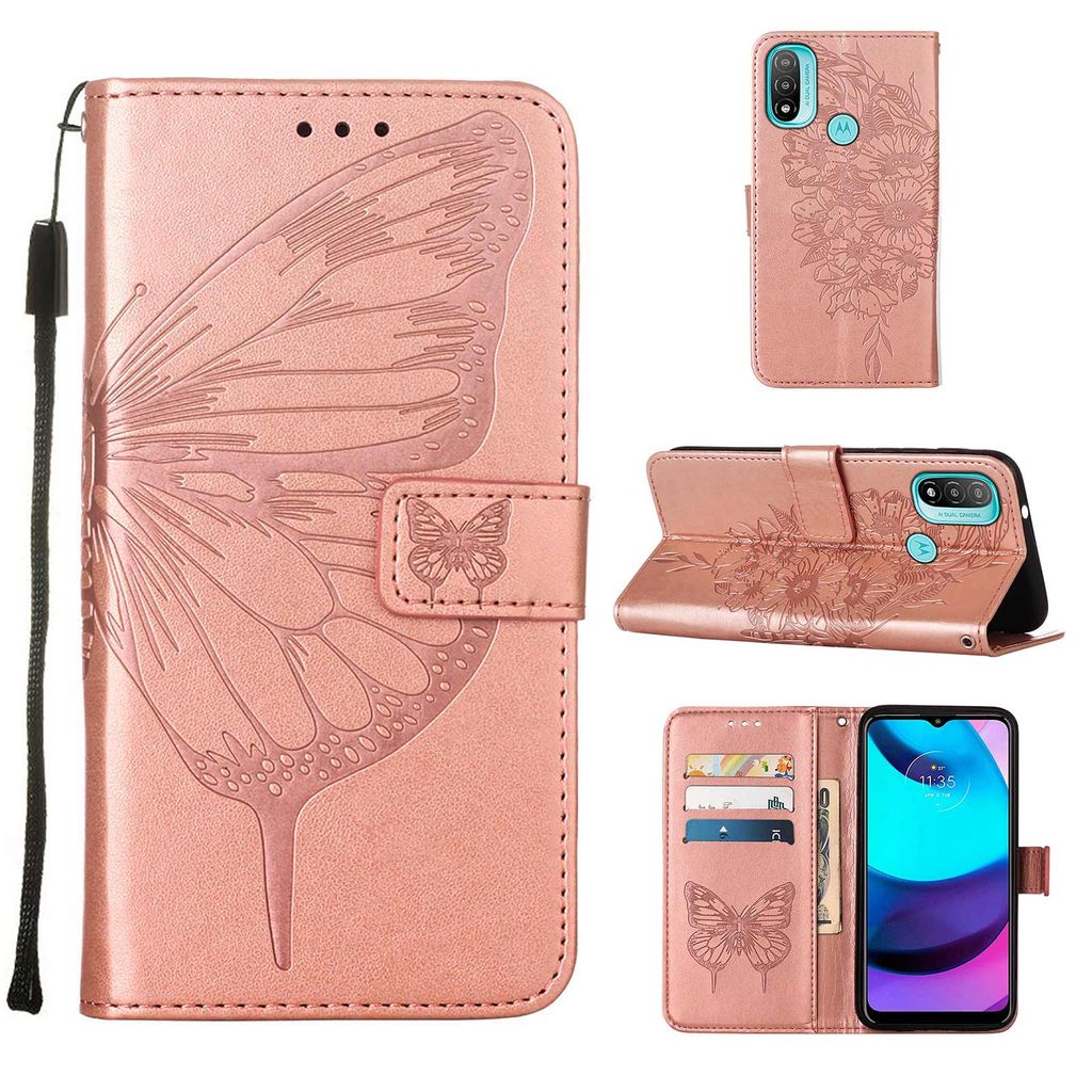 Handyhülle Für Nothing Phone (3a) – Flip Case Mit 3D-Schmetterling, Kartenfach & Standfunktion – Blau