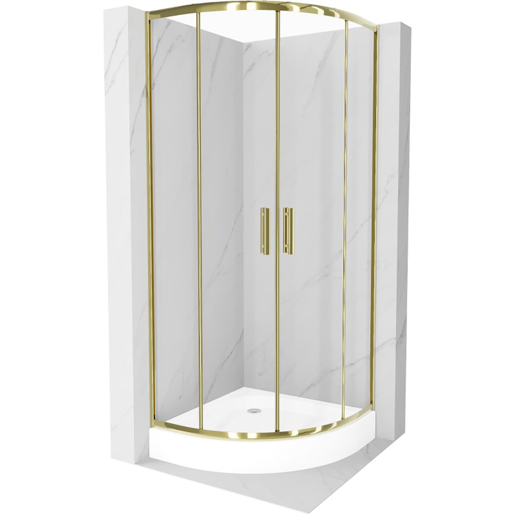 Mexen Rio půlkruhový sprchový kout 90 x 90 cm, Průhledné, Obrázek produktu 
