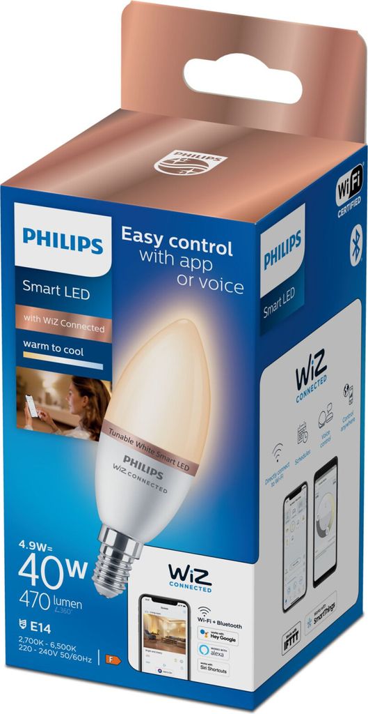 Żarówka LED świeca E14 4,9W 470LM 2700-6500K ściemnialna Zdjęcie produktu 