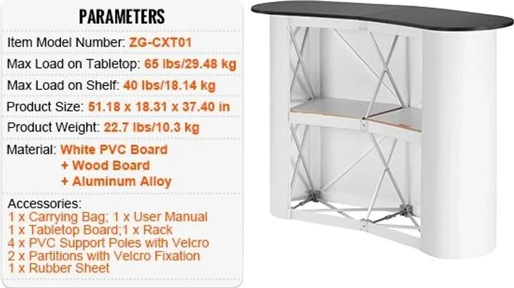 Pupitre de conférence pliable et stable, table podium design bicolore