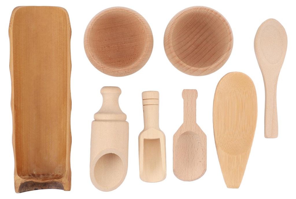Sensorische Behälter-Werkzeuge, Spielzeug für den Vorunterricht, sichere pädagogische Holzschalen, Schaufel-Spielzeug für Transferarbeiten, Fei...