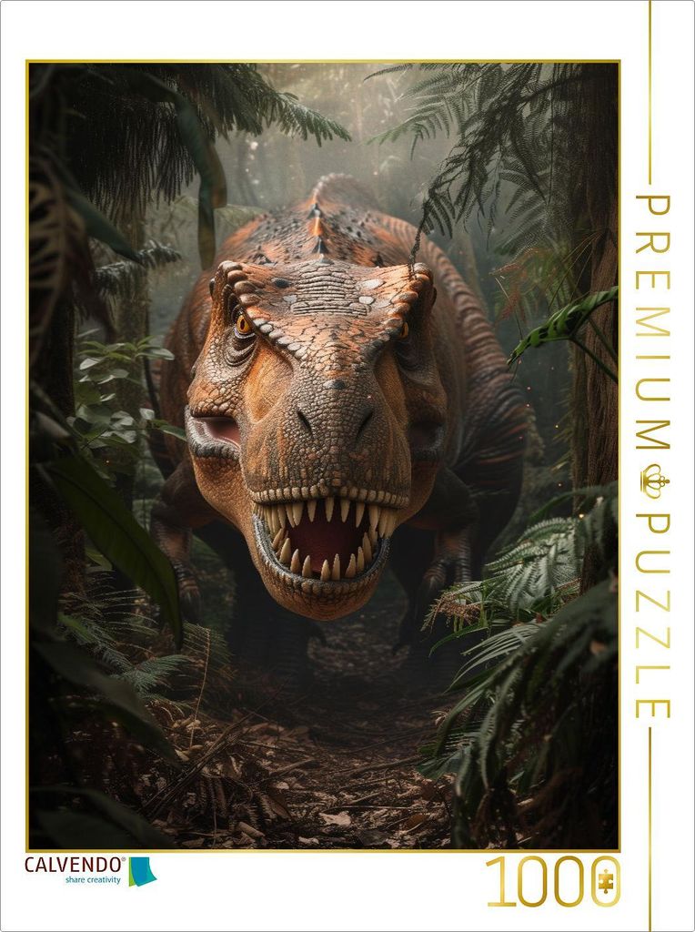 CALVENDO Puzzle Tyrannosaurus Rex | 1000 Teile Lege-Größe 64x48cm Foto-Puzzle für glückliche Stunden