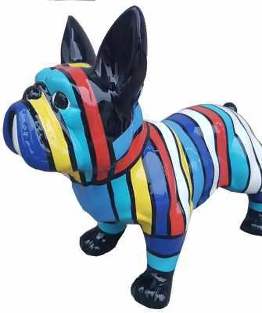 Objet Déco Chien Abstrait 30x45 cm - Statuette Tendance Bureau et Salon