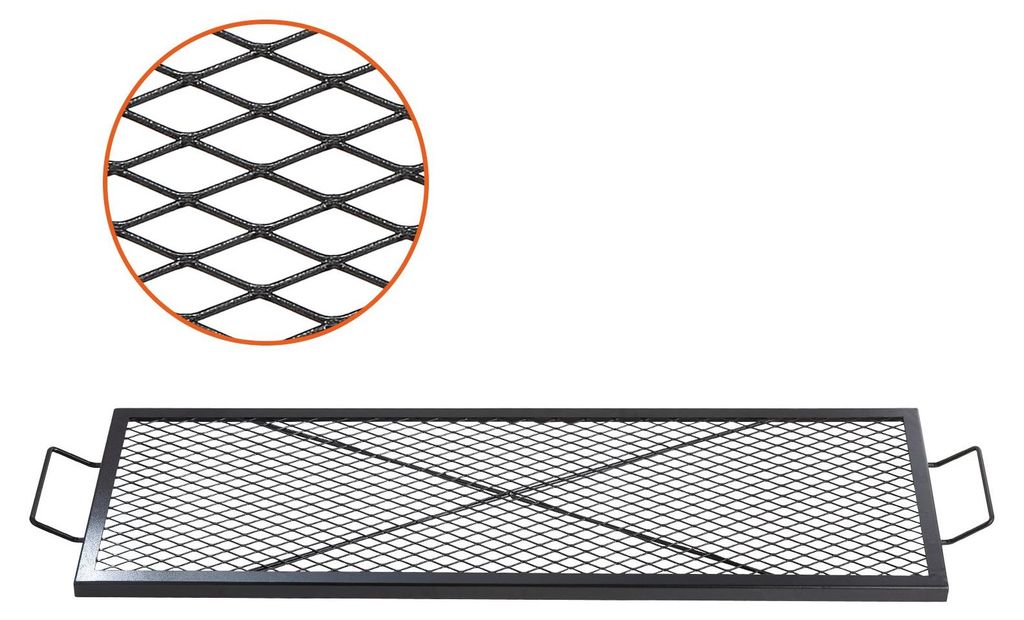 VEVOR 1110 x 380 x 25 mm X-Marks Grille de foyer, Grille Image du produit 