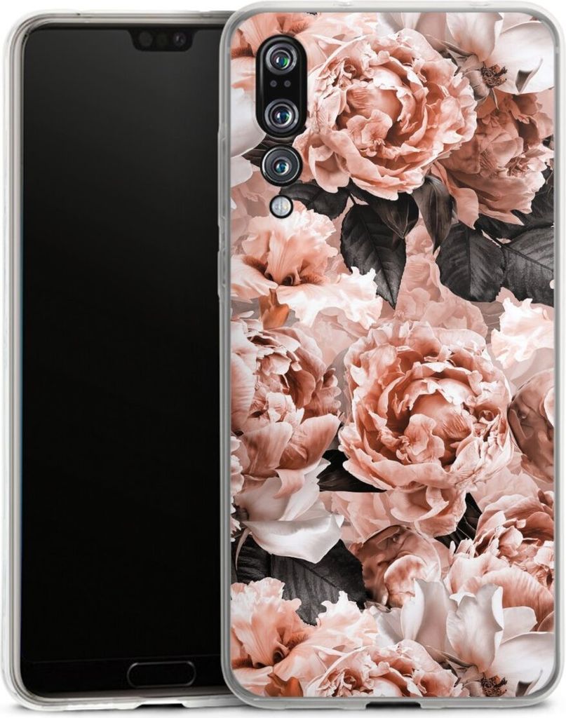 DeinDesign Handyhülle für Huawei P20 Pro Silikon Hülle Case Smartphone Schutzhülle Blume Rose Vintage
