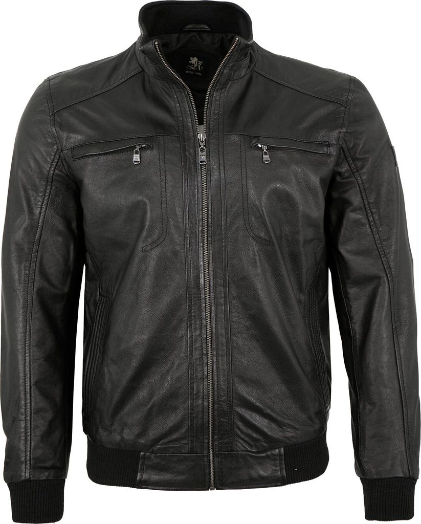 OTTO KERN - Herren Lederjacke Blouson Lammnappa schwarz : 60