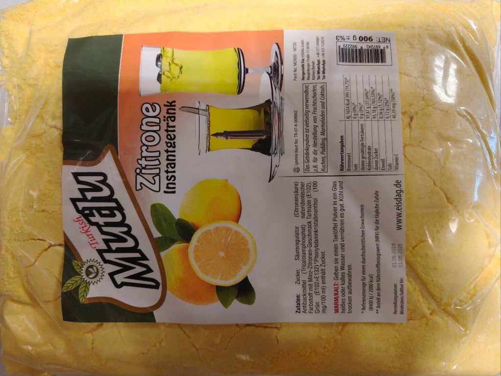Mutlu Zitrone (Lemon) 900g Produktbild 
