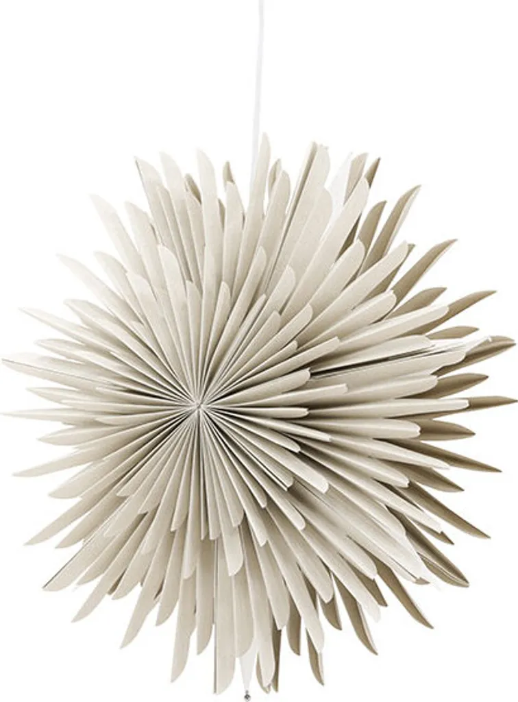 Étoile de Noël Lumineuse Sälen Papier Beige Ø46 cm Déco Sans Effort