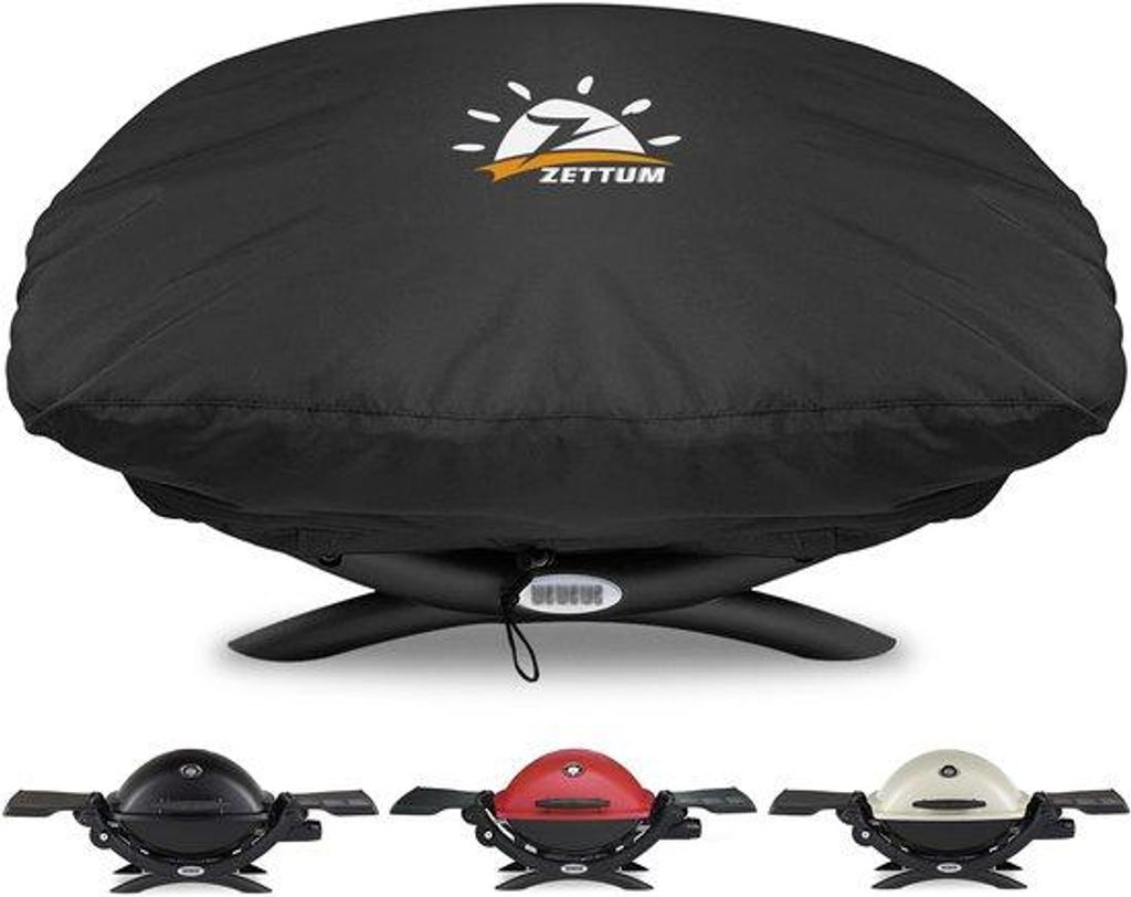 Grillabdeckung für Weber-Q-Serie, Wasserdicht, PolyurethanAbdeckung, 67x44x31 cm