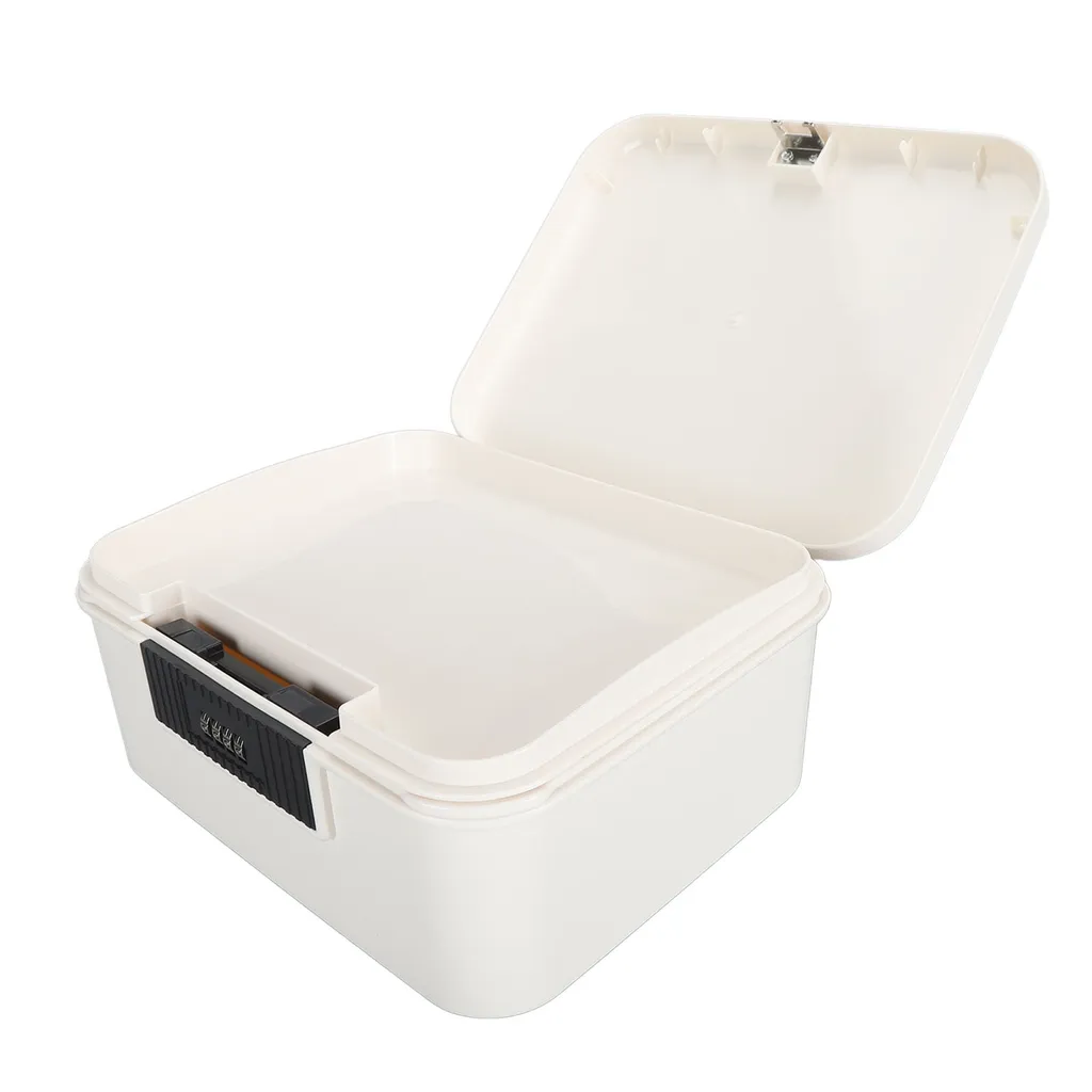 Coffre de rangement verrouillable blanc 9L pour dossiers confidentiels