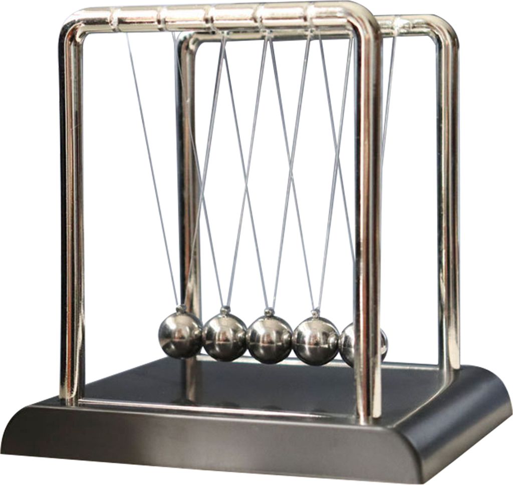 Newtons Wiege, Metallpendel, pädagogisches Physikspielzeug, quadratisches Design, kinetische Energie, Büro, Stressabbau, Ornament