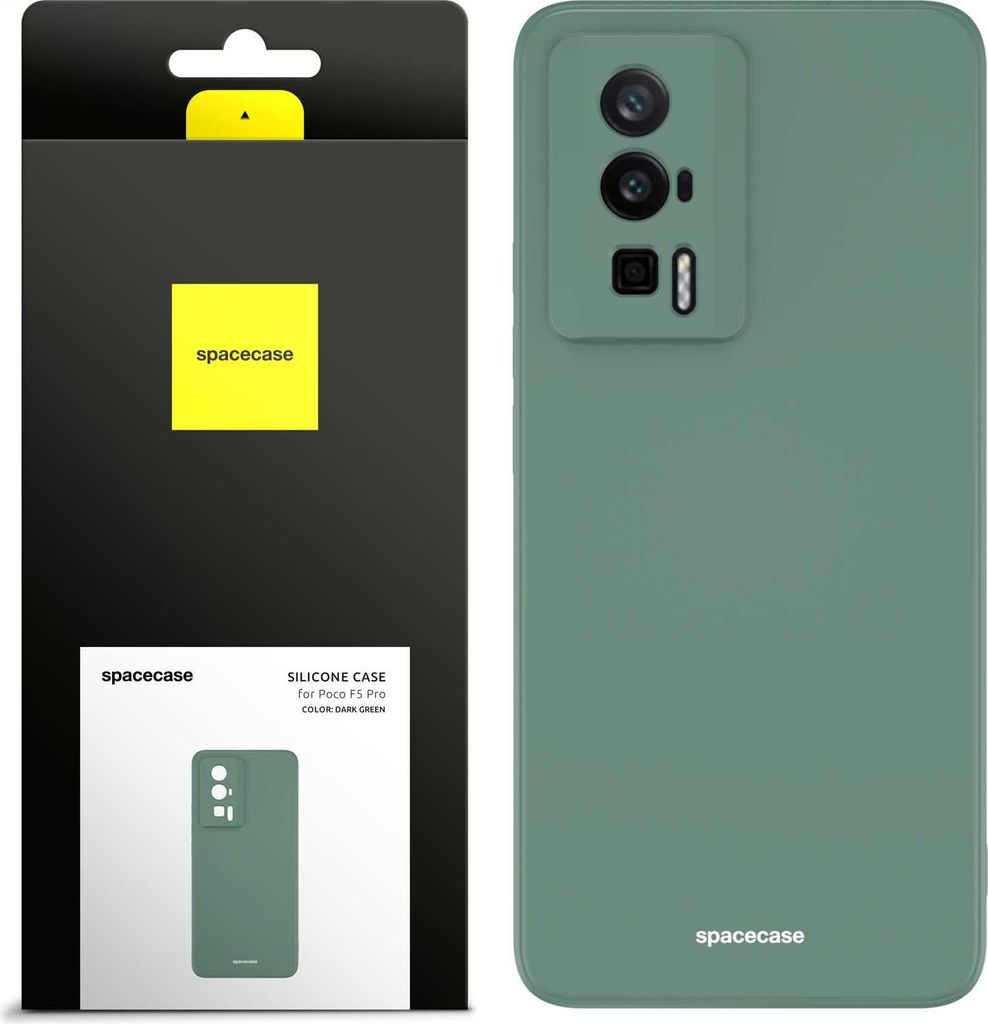 Spacecase Silikonhülle Poco F5 Pro dunkelgrün