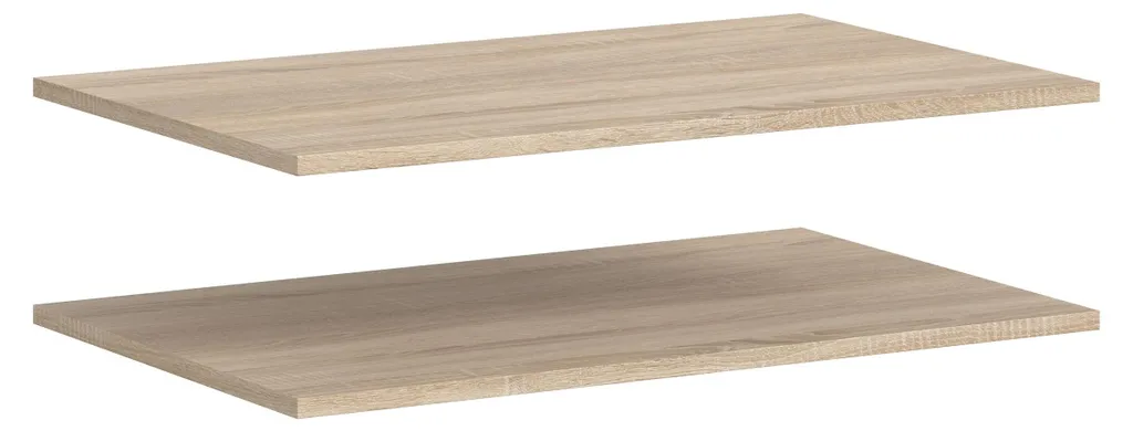 Étagères en chêne amovibles Karin 77x48 cm pour armoire et dressing