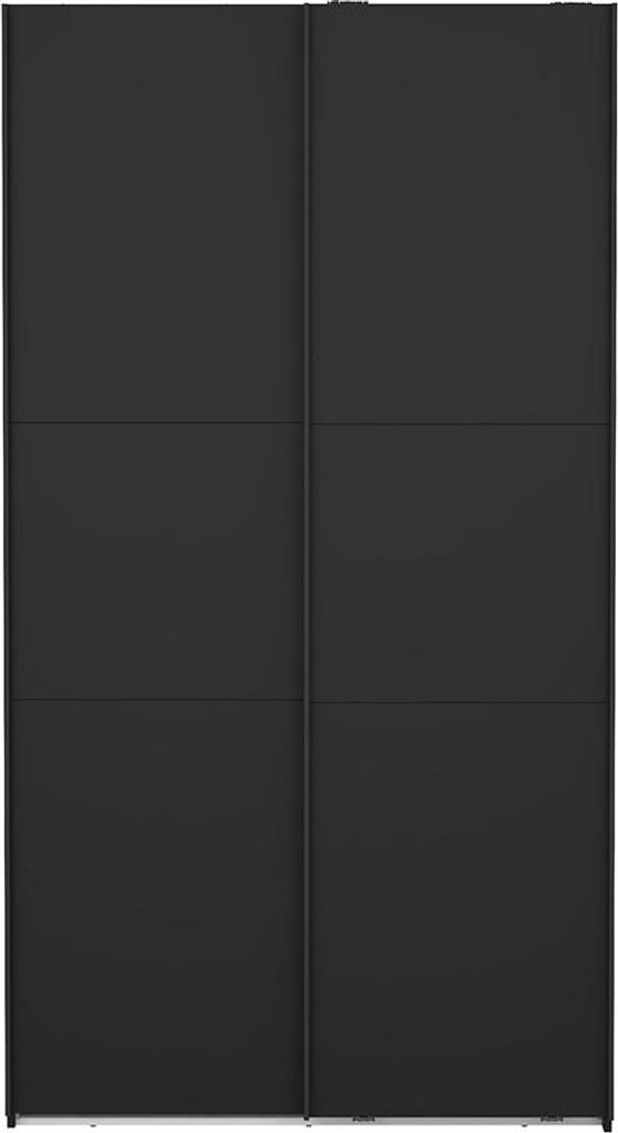 Como Schiebetürenschrank 2 Türen 120x220cm matt schwarz.
