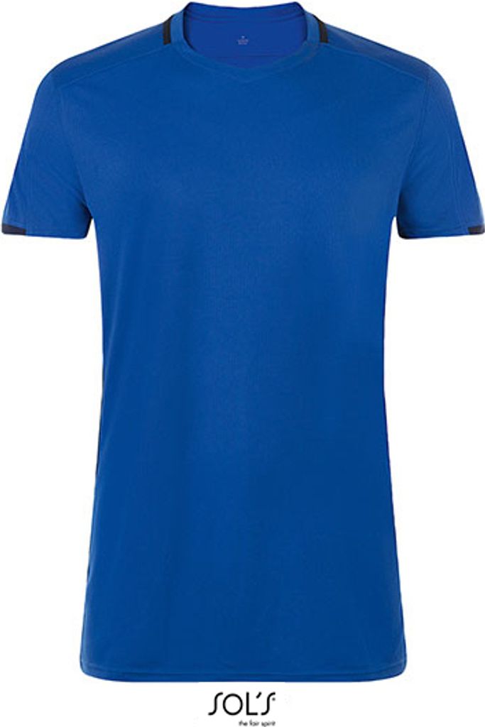 SOLs Teamsport 01717 | Herren Classico Contrast Shirt / Atmungsaktiver Polyester - Farbe: Royal Blue/French Navy - Größe: XXL