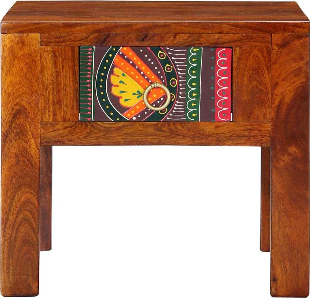 (Robust Möbel)Nachttisch für Schlafzimmer - elegantes Design - Nachtkommode - 2 Stk. 40x40x36cm Massivholz Akazie - Nachttische & -schränke ...