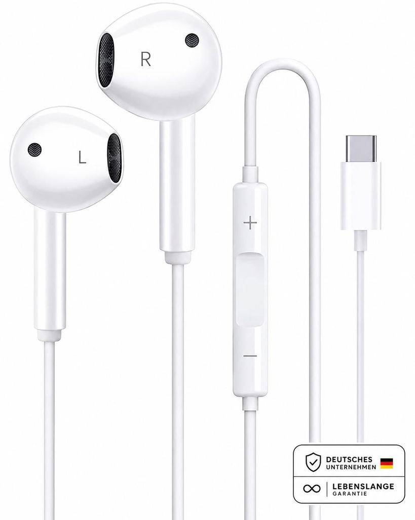 Kabelkopfhörer Lightning / Typ C / 3,5 Klinke Aux In-Ear Produktbild 