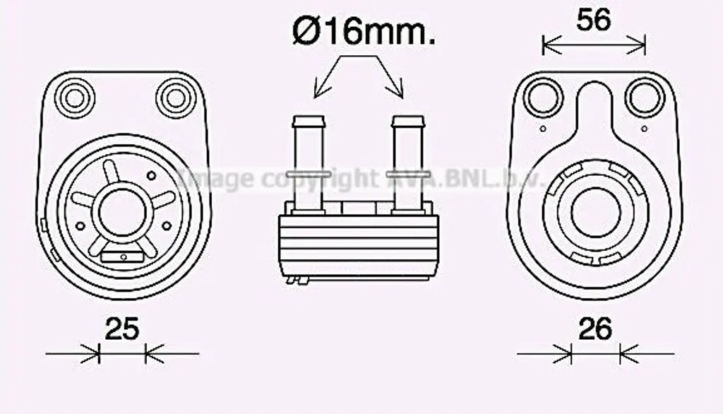 Radiateur d'huile moteur pour Fiat Doblo, Palio et Strada - Modèle FT3460