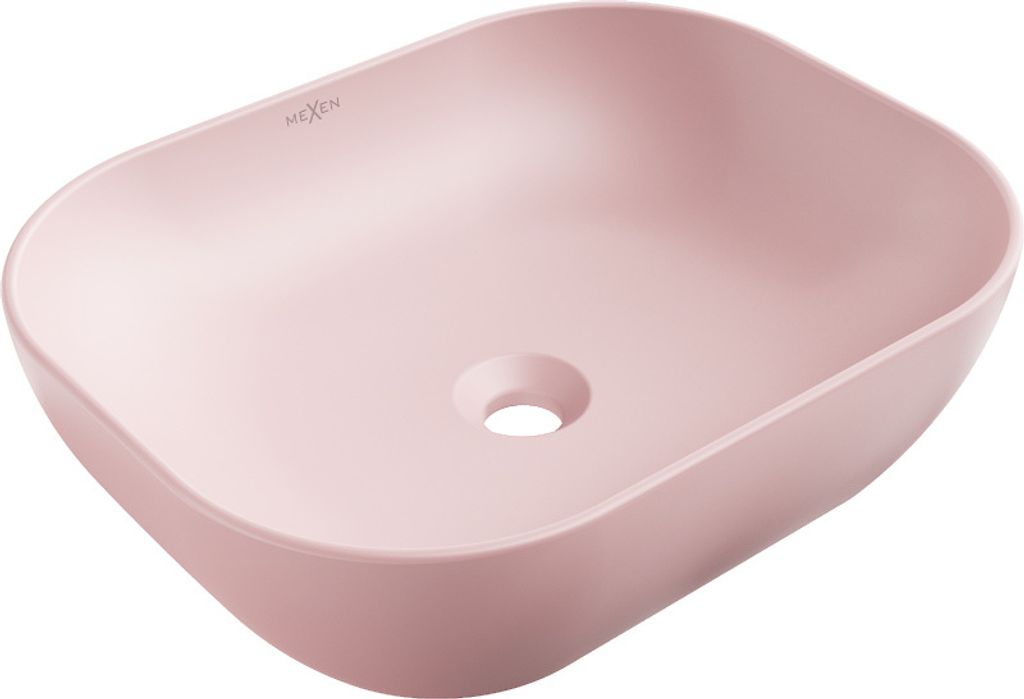 Mexen Rosa Aufsatzwaschbecken 50 x 40 cm, Rosa matt - Produktbild 