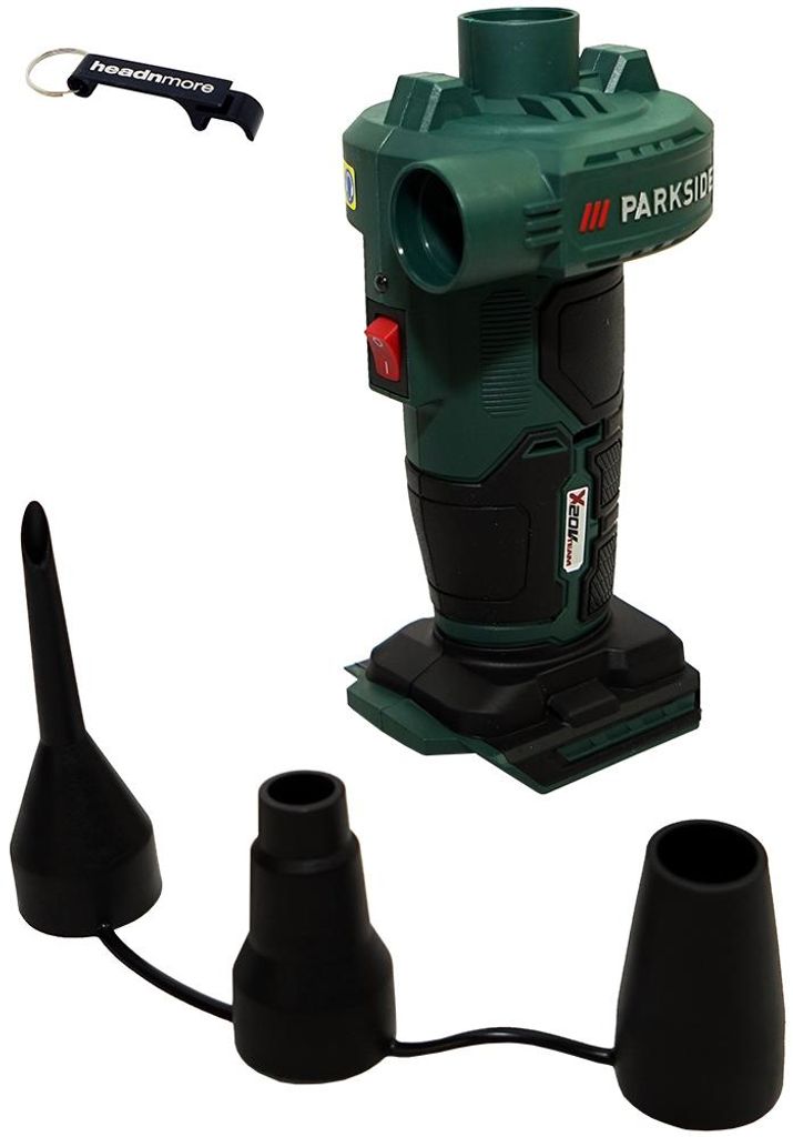 PARKSIDE 20V Akku Kompressor Luftpumpe PALP 20-Li (ohne Akku) + HEADNMORE Schlüsselanhänger im HEADNMORE Bundle