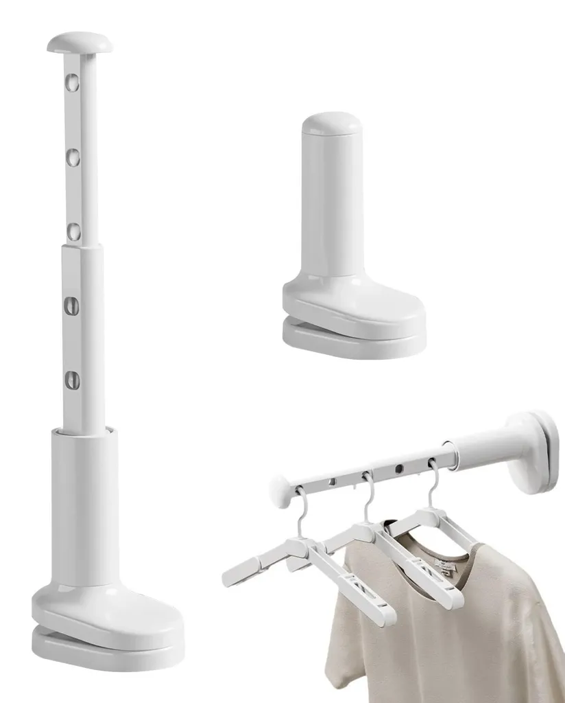 Organisateur de linge mural pliable pour balcon - Étendoir gain de place