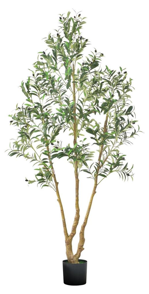 VEVOR Kunstolijfboom, 2,1 meter, met zwarte pot. Kunstboom Productafbeelding 