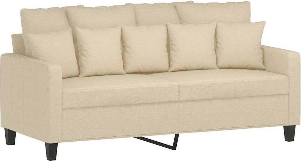 vidaXL 2-Sitzer-Sofa Creme 140 cm Stoff