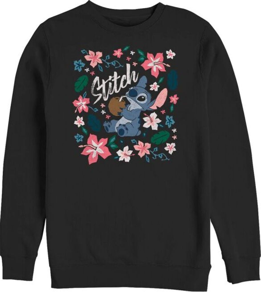 Lilo & Stitch Sweatshirt Damen Tropical Stitch schwarz XL