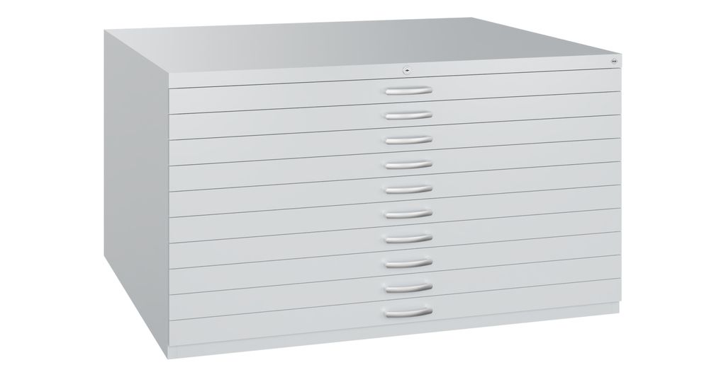 CP 7200 Planschrank verkehrsweiß 10 Schubladen 135,0 x 96,0 x 76,0 cm