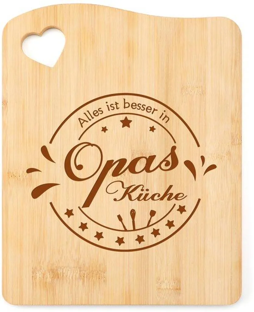 Cadeau Fête des Pères Durable en Bambou - Planche à Découper pour Papy