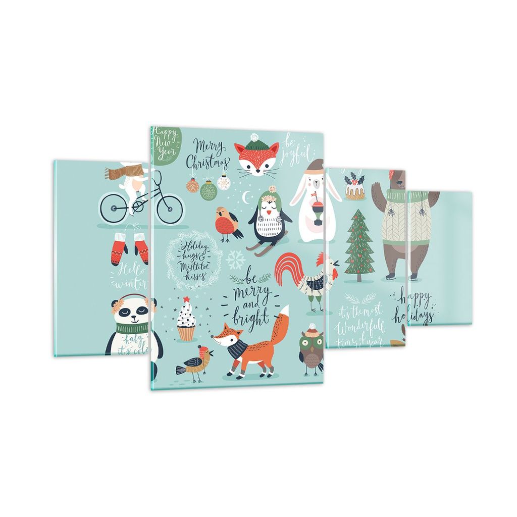 Bilder auf glas - Ostern tiere süß wunsch - 160x90cm - Glasbilder - Wandbilder - Kunstdruck - zum Aufhängen bereit - Wanddekoration aus Glas - G...