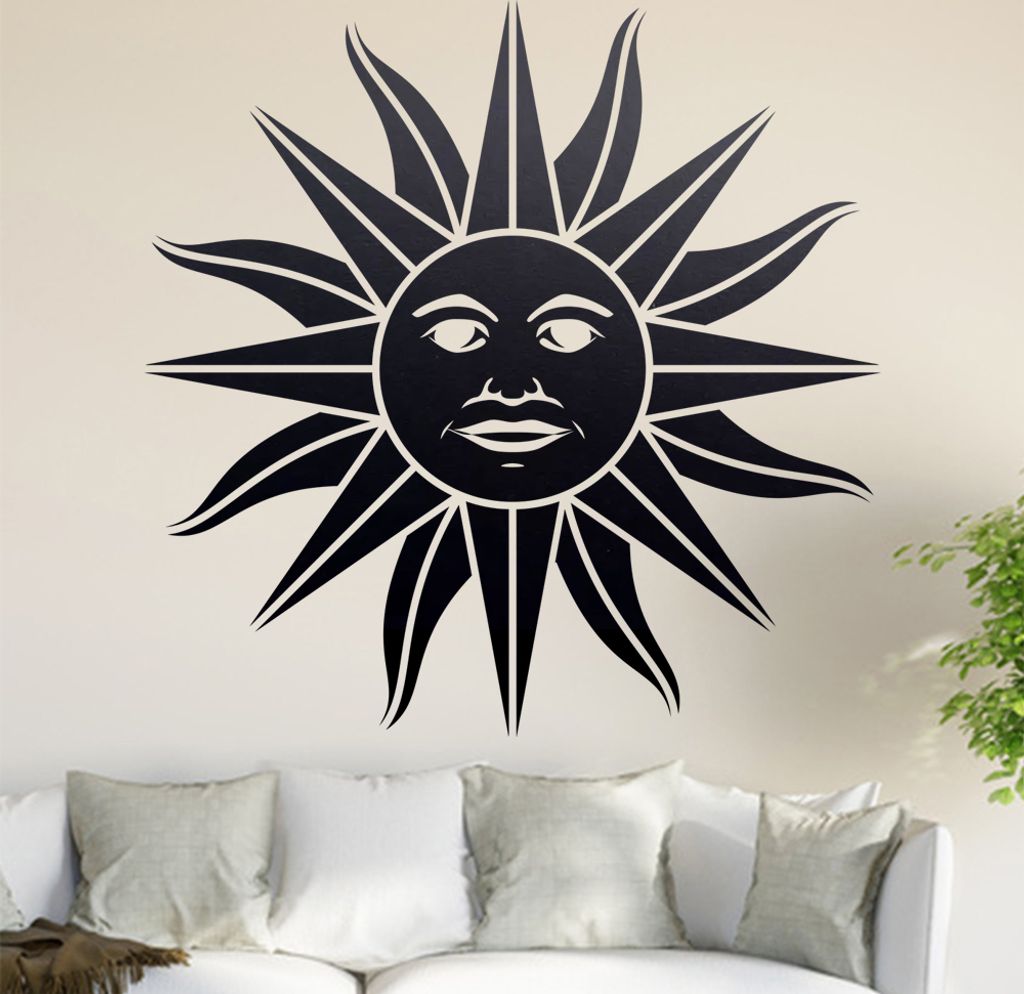 Flagge/Wappen Uruguay Wandtattoo in 6 Größen - Wandaufkleber Wall Sticker - Dekoration, Küche, Wohnzimmer, Schlafzimmer, Badezimmer