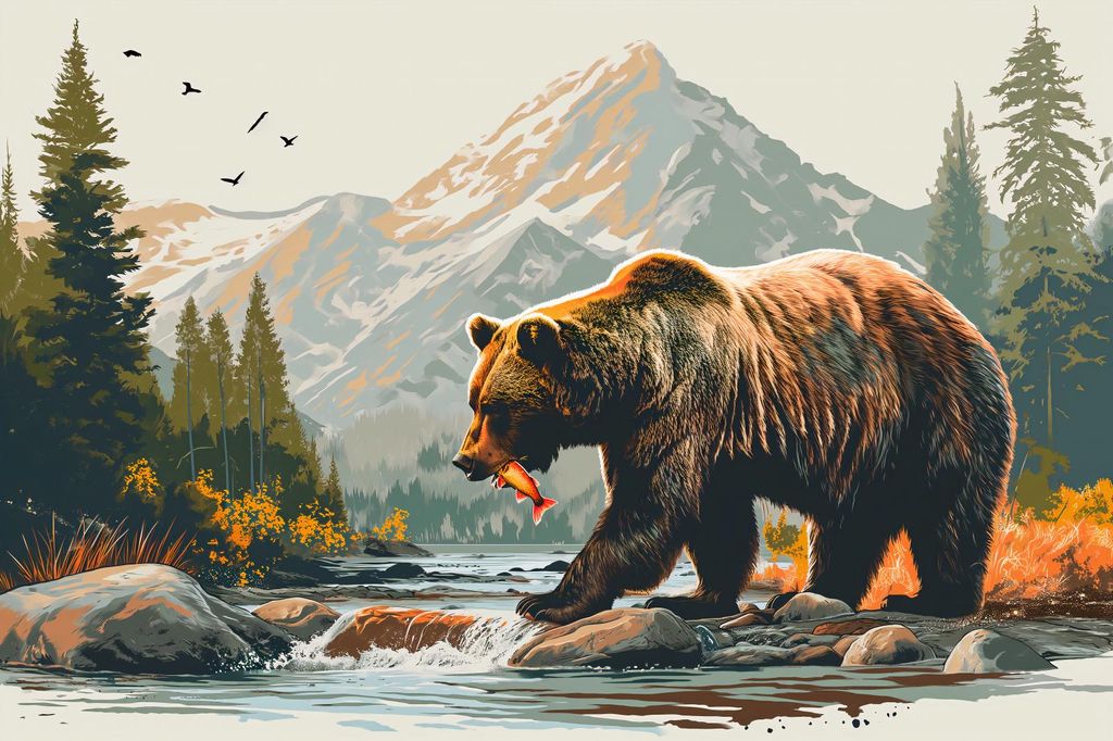 Plakat 60x40cm Herr der Bergbäche